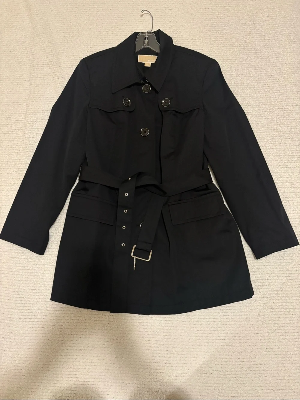 Michael Kors Black Belted Trench Coat